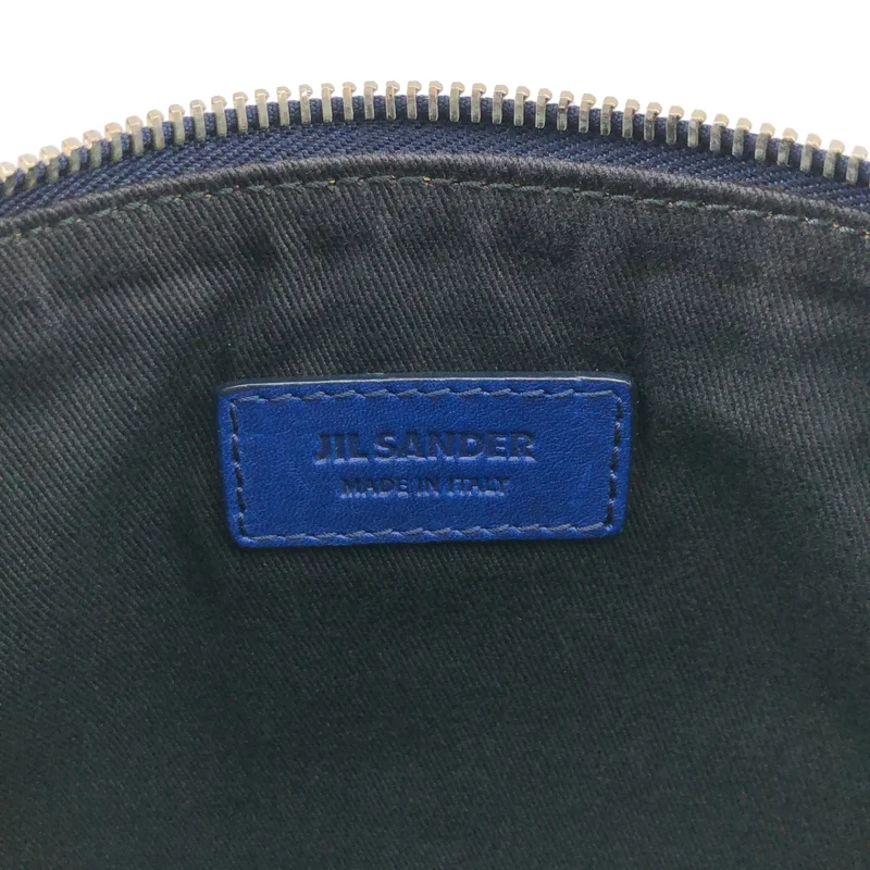 JIL SANDER / ジルサンダー | レザー バイカラー クラッチバッグ |