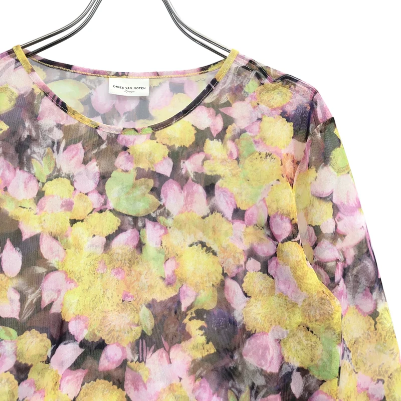 DRIES VAN NOTEN / ドリスヴァンノッテン | 2023SS | セカンドスキン プリント 総柄 トップス シャツ | L | レディース