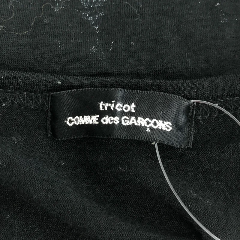 tricot COMME des GARCONS / トリココムデギャルソン | ベロア 千鳥格子 フラワー刺しゅう パッチワーク ニットカーディガン |