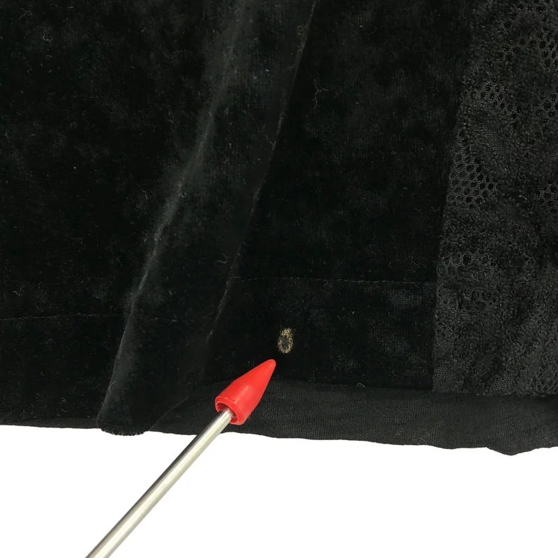 tricot COMME des GARCONS / トリココムデギャルソン | ベロア 千鳥格子 フラワー刺しゅう パッチワーク ニットカーディガン |