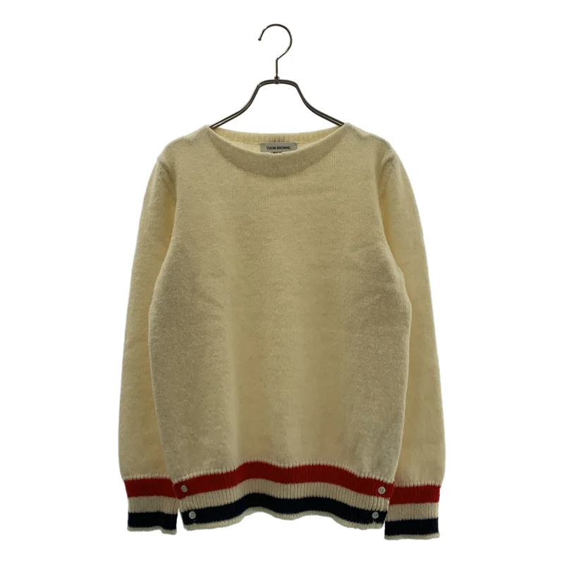 THOM BROWNE / トムブラウン | ウール ボートネック ニット | 40 | レディース