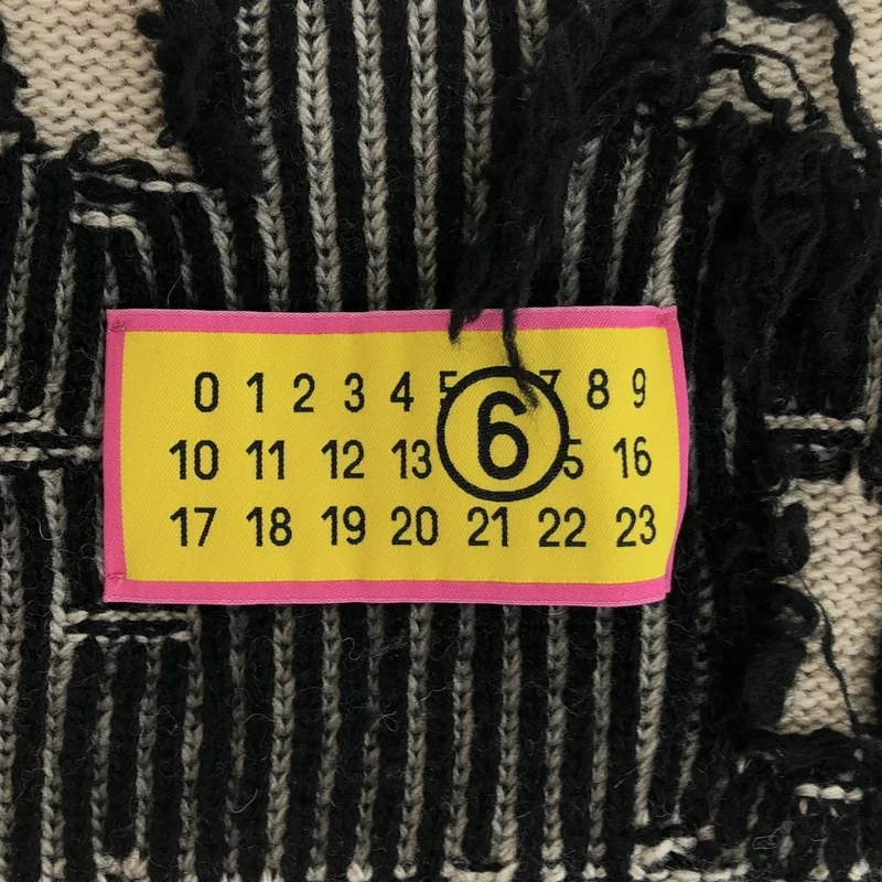 MM6 Maison Margiela / エムエムシックスメゾンマルジェラ | 2024AW | ダメージ加工 リブ マフラー |