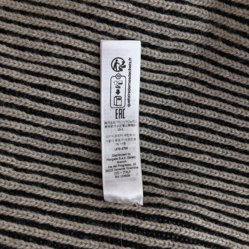 MM6 Maison Margiela / エムエムシックスメゾンマルジェラ | 2024AW | ダメージ加工 リブ マフラー |