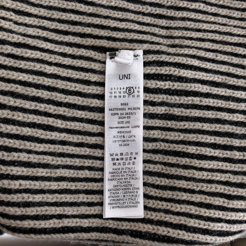 MM6 Maison Margiela / エムエムシックスメゾンマルジェラ | 2024AW | ダメージ加工 リブ マフラー |