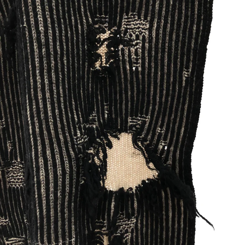 MM6 Maison Margiela / エムエムシックスメゾンマルジェラ | 2024AW | ダメージ加工 リブ マフラー |