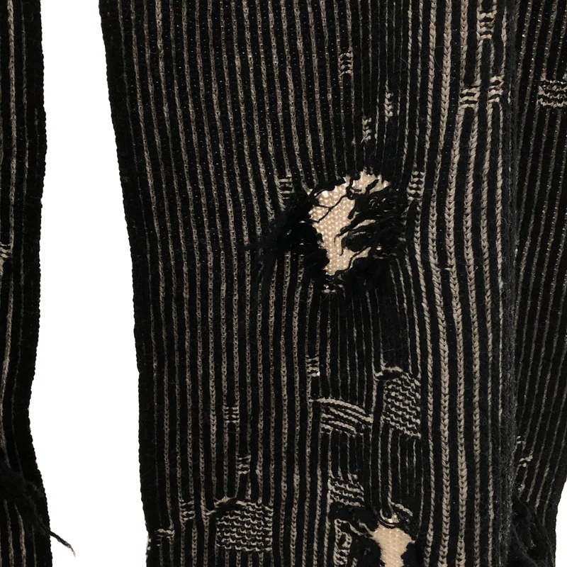 MM6 Maison Margiela / エムエムシックスメゾンマルジェラ | 2024AW | ダメージ加工 リブ マフラー |