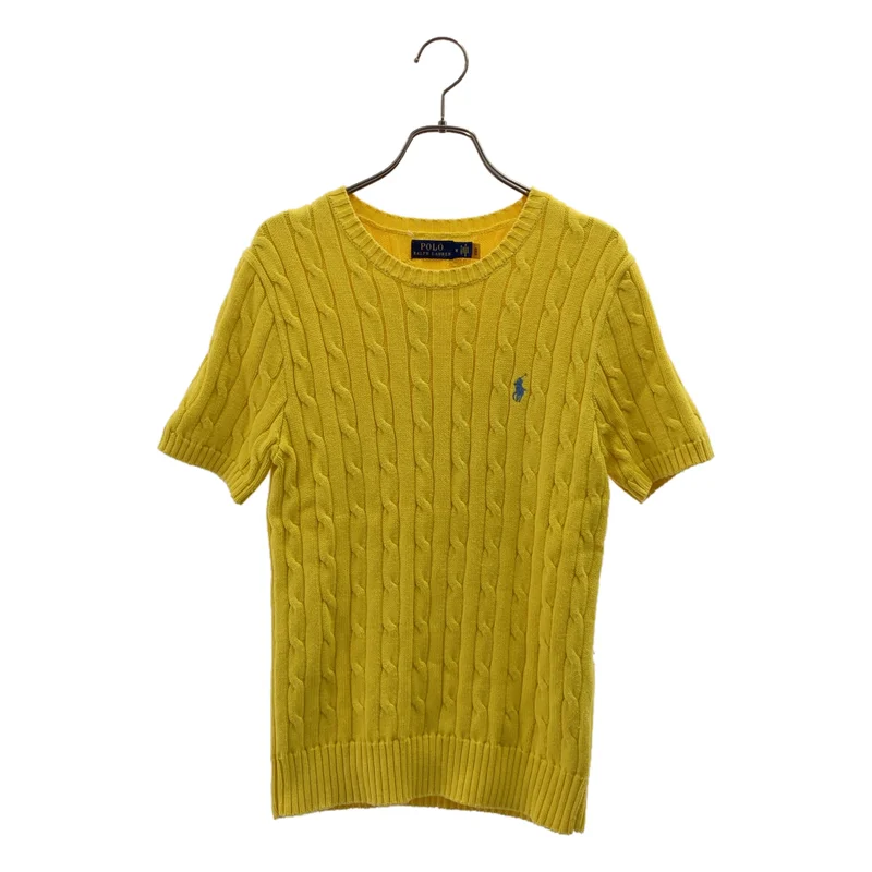 POLO RALPH LAUREN / ポロラルフローレン | コットン ワンポイントポニー ケーブル ニット セーター | M | レディース