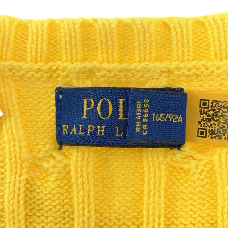 POLO RALPH LAUREN / ポロラルフローレン | コットン ワンポイントポニー ケーブル ニット セーター | M | レディース