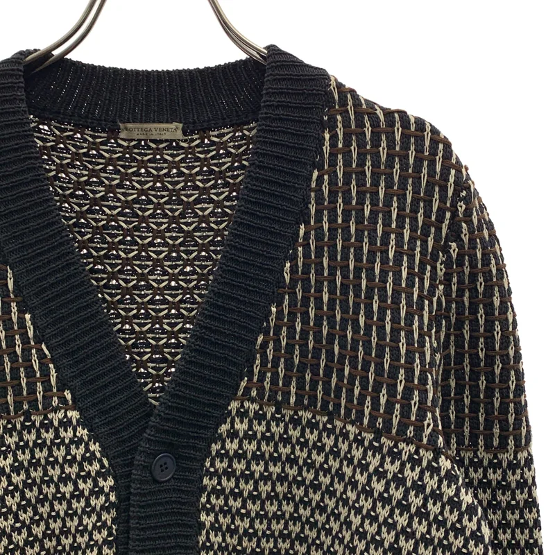 BOTTEGA VENETA / ボッテガヴェネタ | 2012SS | コットン ジャガード Vネック カーディガン | 46 | メンズ