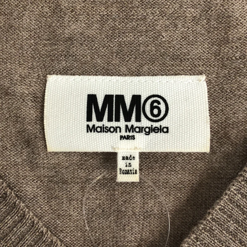 MM6 Maison Margiela / エムエムシックスメゾンマルジェラ | 2016AW | アシンメトリースリーブ Vネック ニット ワンピース | S | レディース