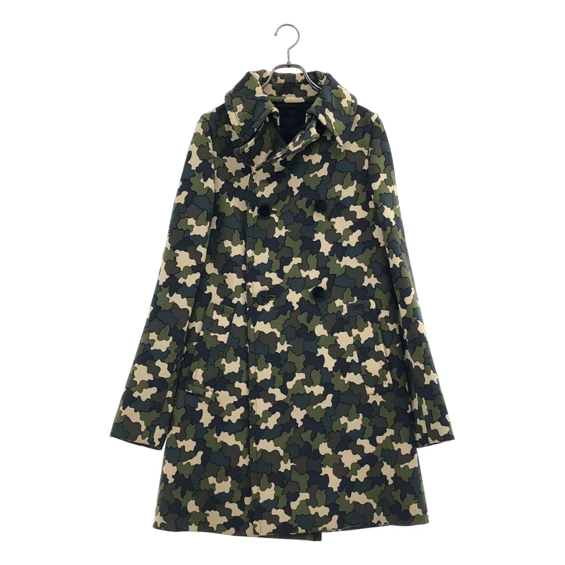 PRADA / プラダ | カモフラージュ柄 ダブルブレスト コート | 44 | メンズ