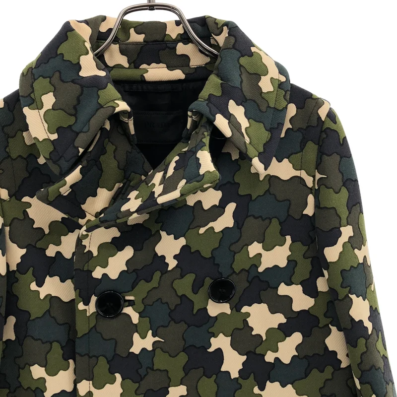 PRADA / プラダ | カモフラージュ柄 ダブルブレスト コート | 44 | メンズ