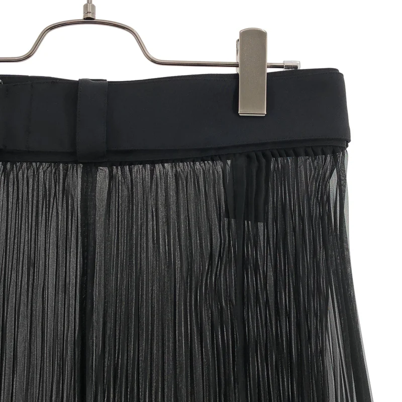 HYKE / ハイク | 2025AW | ORGANDY WRAP PLEATED SKIRT / オーガンジー ラッププリーツスカート | M | レディース