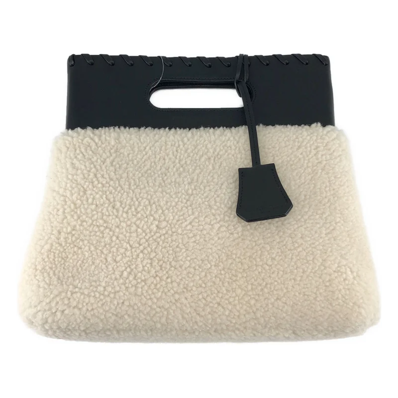 URBAN BOBBY  / アーバンボビー | sheep boa bag / レザー ボア ハンドバッグ |