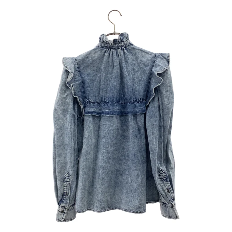ISABEL MARANT ETOILE / イザベルマランエトワール | IDETY / ラッフル デニム シャツ ブラウス | 38 | レディース