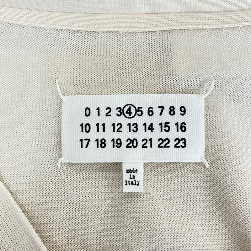 Maison Margiela / メゾンマルジェラ | 2017SS | コットン エルボーパッチ Vネックカーディガン | S | レディース