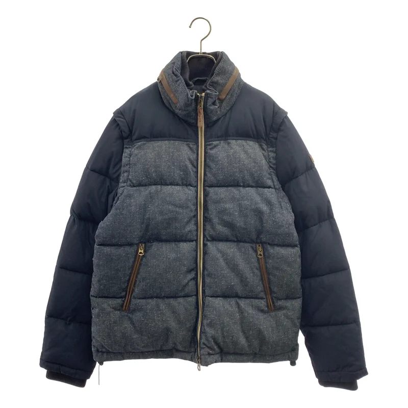 ARMANI JEANS / アルマーニジーンズ | 中綿 セルビッチ デニム ベスト ジャケット フーディ / スリーブ着脱可 | 52 | メンズ