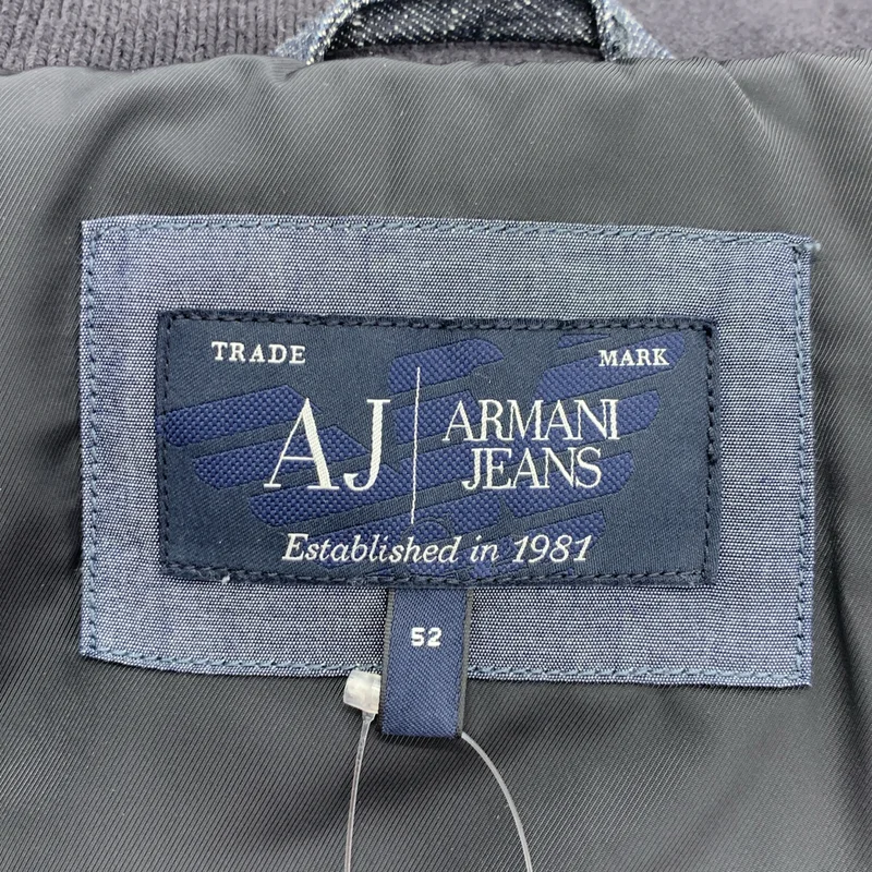 ARMANI JEANS / アルマーニジーンズ | 中綿 セルビッチ デニム ベスト ジャケット フーディ / スリーブ着脱可 | 52 | メンズ