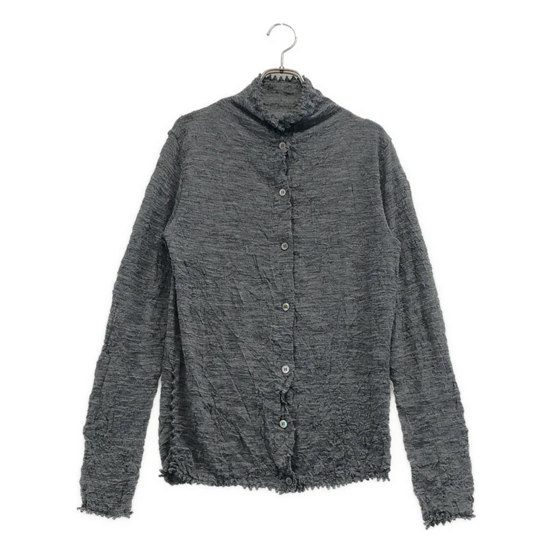 HaaT ISSEY MIYAKE / ハートイッセイミヤケ | アルパカ混 シワ加工 カーディガン | 2 | レディース