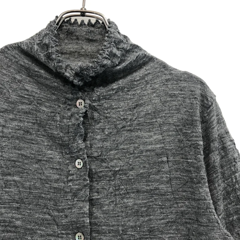 HaaT ISSEY MIYAKE / ハートイッセイミヤケ | アルパカ混 シワ加工 カーディガン | 2 | レディース