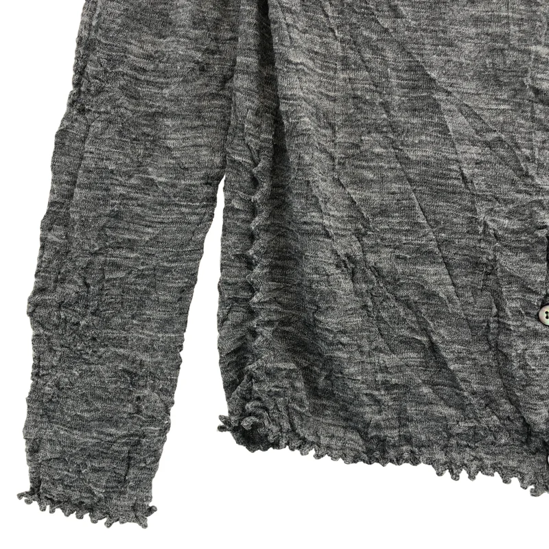 HaaT ISSEY MIYAKE / ハートイッセイミヤケ | アルパカ混 シワ加工 カーディガン | 2 | レディース