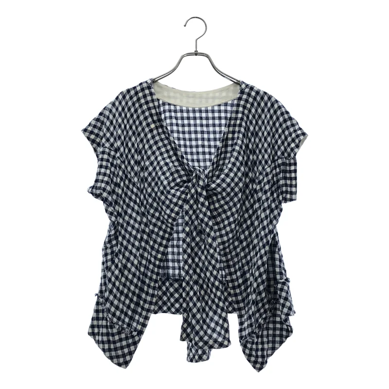 tricot COMME des GARCONS / トリココムデギャルソン | チェック シャツ_半袖 TS-B021 | M | レディース