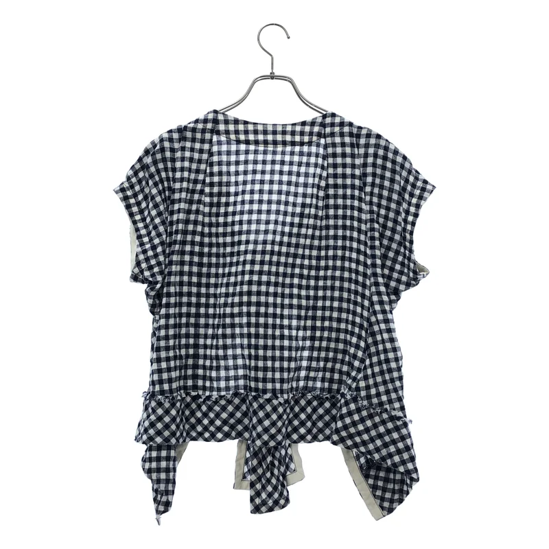 tricot COMME des GARCONS / トリココムデギャルソン | チェック シャツ_半袖 TS-B021 | M | レディース