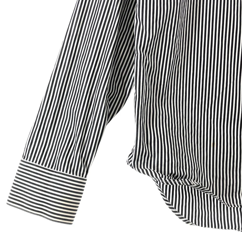 Dior homme / ディオールオム | 2009AW | コットン ストライプ ハイネック プルオーバーシャツ |