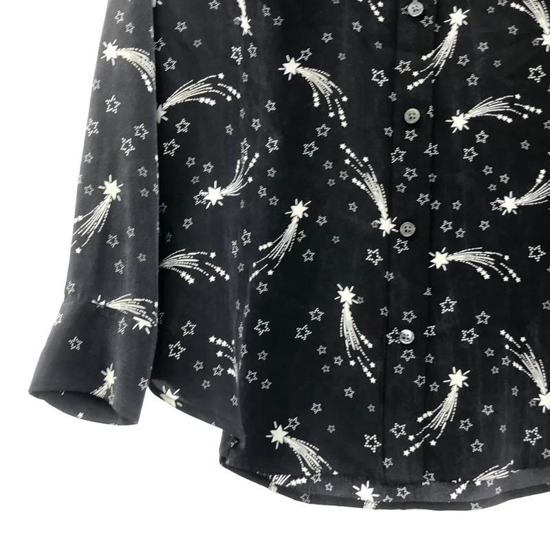 EQUIPMENT / エキップモン | silk 100％ / シルク 総柄 シャツ ブラウス | XS | レディース