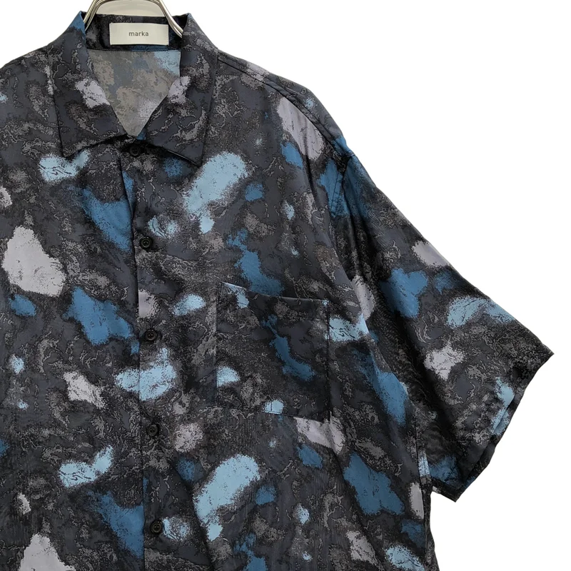 marka / マーカ | 2026SS | SILK OPEN COLLAR S/S SHIRT シルク 総柄オープンカラーシャツ | 2 | メンズ