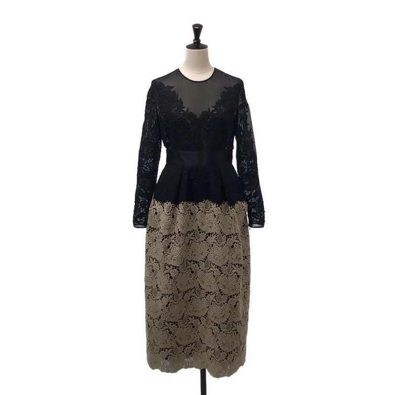 STELLA McCARTNEY / ステラマッカートニー | シアー 刺しゅう ドレス ワンピース | 38 | レディース
