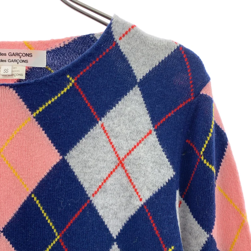 COMME des GARCONS COMME des GARCONS / コムコム | 2008AW | ウール アーガイル ニット セーター | SS | レディース