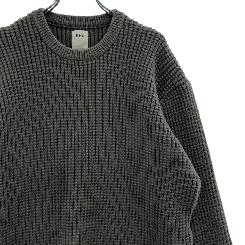 RHC Ron Herman / アールエイチシーロンハーマン | コットン クルーネック ワッフルニット | L | メンズ