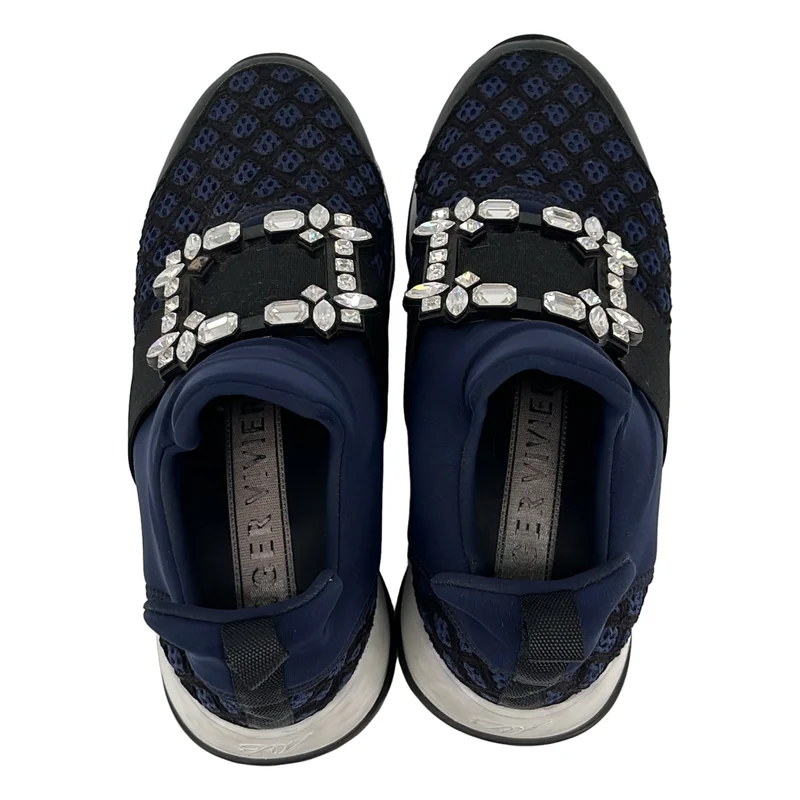 Roger Vivier / ロジェ・ヴィヴィエ | VIV RUN ヴィヴ ラン ファブリック ストラスバックル スニーカー | 38 | レディース