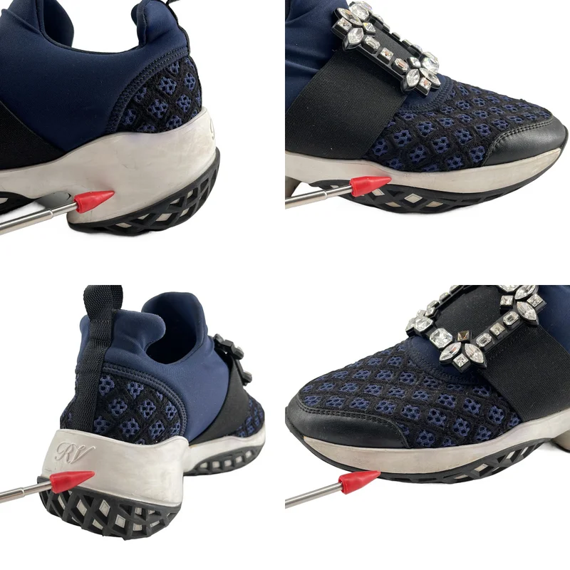 Roger Vivier / ロジェ・ヴィヴィエ | VIV RUN ヴィヴ ラン ファブリック ストラスバックル スニーカー | 38 | レディース