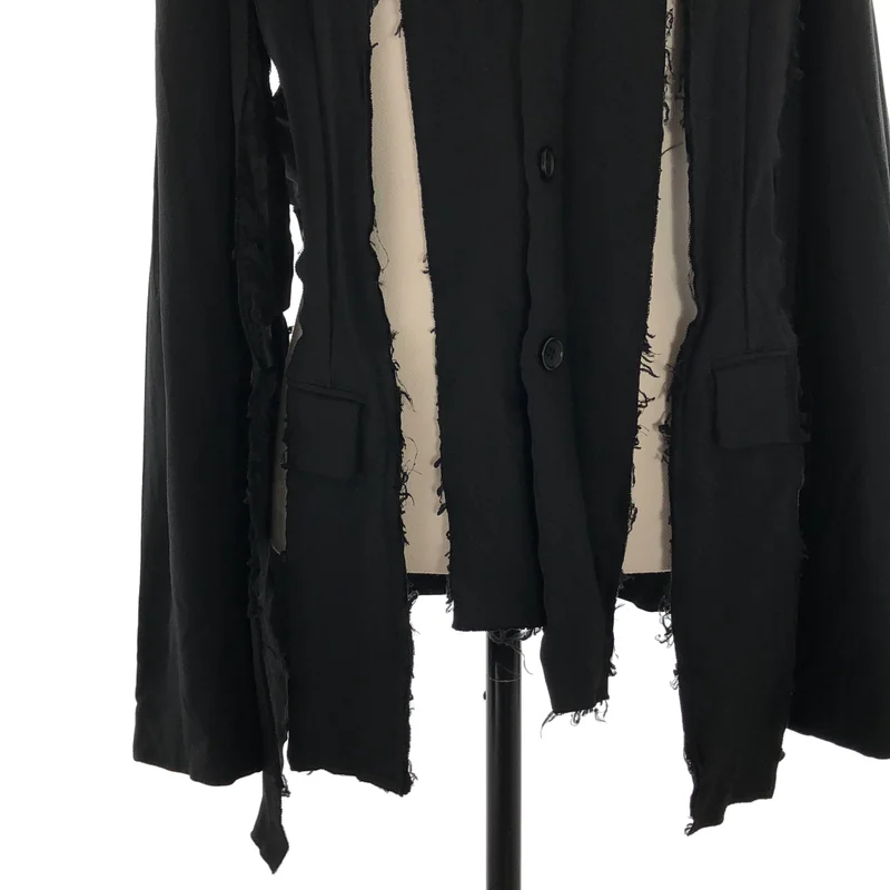 BLACK COMME des GARCONS / ブラックコムデギャルソン | 2019AW | ポリエステル縮絨 短冊ジャケット | L | メンズ