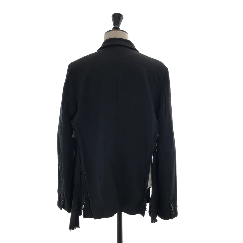 BLACK COMME des GARCONS / ブラックコムデギャルソン | 2019AW | ポリエステル縮絨 短冊ジャケット | L | メンズ