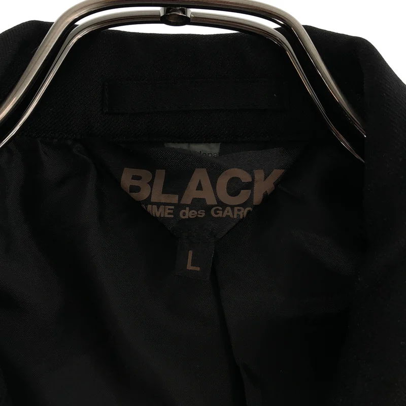 BLACK COMME des GARCONS / ブラックコムデギャルソン | 2019AW | ポリエステル縮絨 短冊ジャケット | L | メンズ