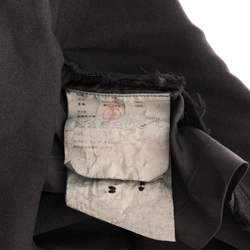 BLACK COMME des GARCONS / ブラックコムデギャルソン | 2019AW | ポリエステル縮絨 短冊ジャケット | L | メンズ