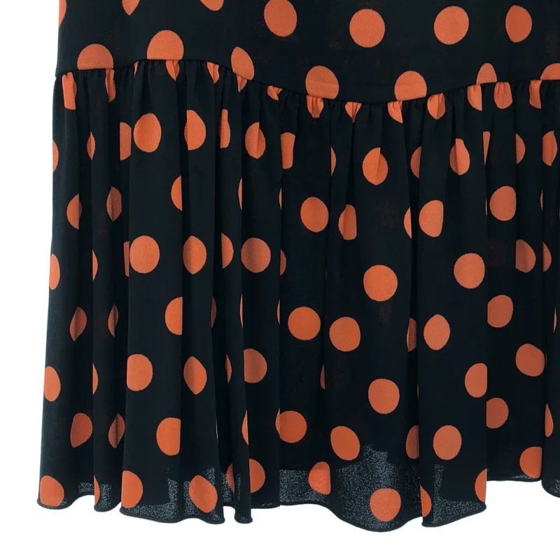 PRADA / プラダ | ドット ギャザー キャミワンピース | 42 | レディース