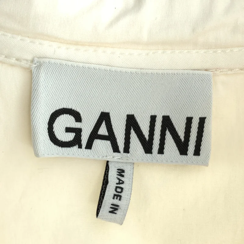 Ganni / ガニー | コットン ワイドカラー ワンピース | 36 | レディース