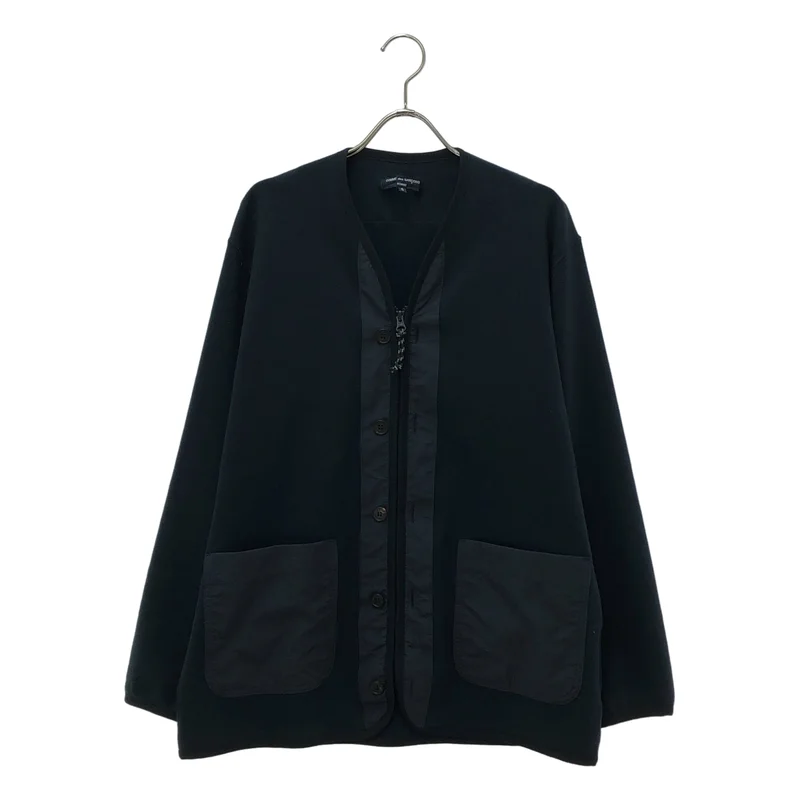 COMME des GARCONS HOMME / コムデギャルソンオム | 2023SS | 綿度詰め天竺×綿ナイロンタッサー ジップアップ スウェットカーディガン | S | メンズ