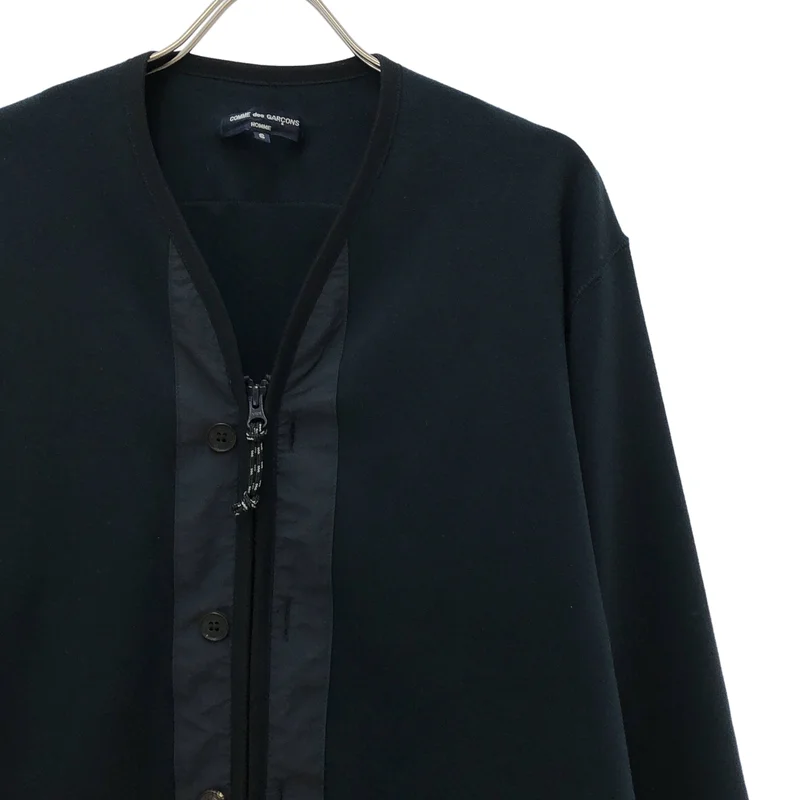 COMME des GARCONS HOMME / コムデギャルソンオム | 2023SS | 綿度詰め天竺×綿ナイロンタッサー ジップアップ スウェットカーディガン | S | メンズ