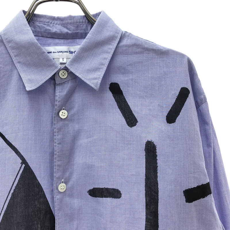 COMME des GARCONS SHIRT / コムデギャルソンシャツ | 2013AW | コットン プリント加工 チェック シャツ | S | メンズ