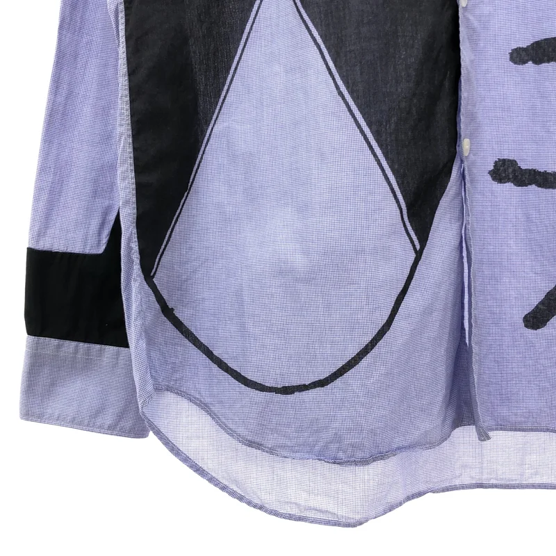 COMME des GARCONS SHIRT / コムデギャルソンシャツ | 2013AW | コットン プリント加工 チェック シャツ | S | メンズ
