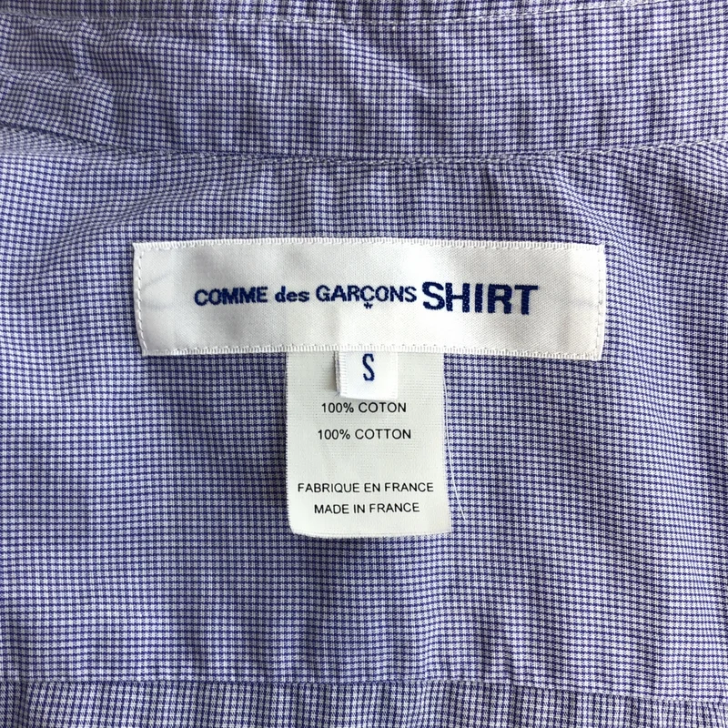 COMME des GARCONS SHIRT / コムデギャルソンシャツ | 2013AW | コットン プリント加工 チェック シャツ | S | メンズ