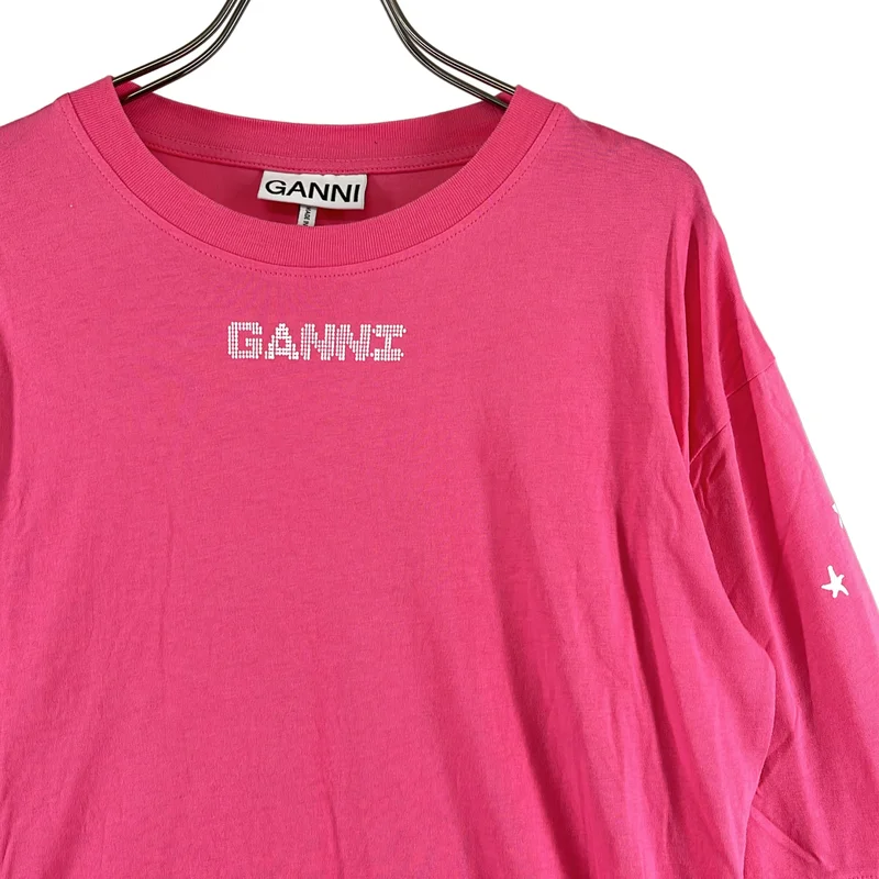 Ganni / ガニー | コットン ローズプリント ロングスリーブTシャツ | S | レディース