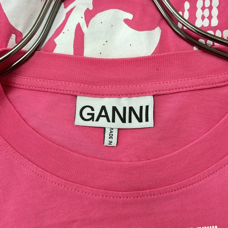 Ganni / ガニー | コットン ローズプリント ロングスリーブTシャツ | S | レディース