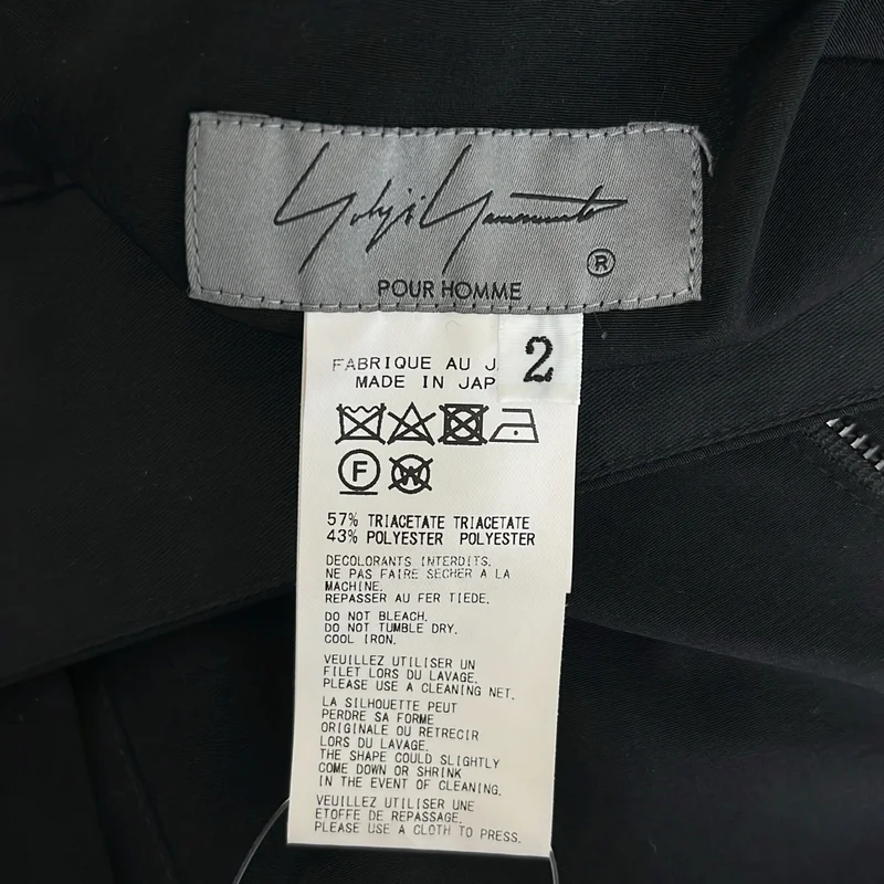 YOHJI YAMAMOTO POUR HOMME / ヨウジヤマモトプールオム | 2022SS | トリアセテート ワイドハーフパンツ | 2 | メンズ