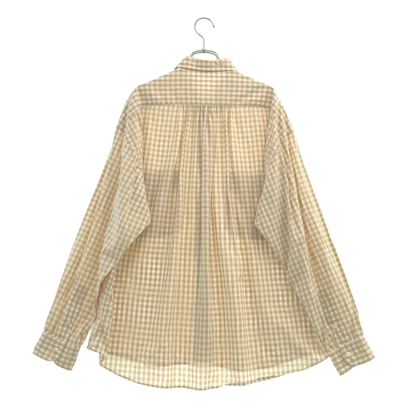 PORTER CLASSIC / ポータークラシック | コットン ロールアップ ギンガムチェック シャツ | L | メンズ